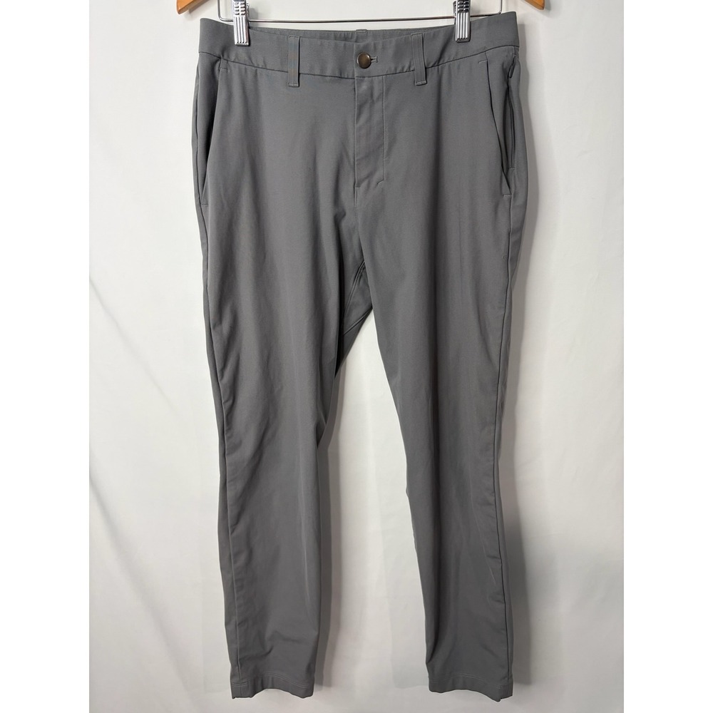 Lululemon Commission Slim Fit Pants Grey Mens 30x28 Chino Commuter Technical